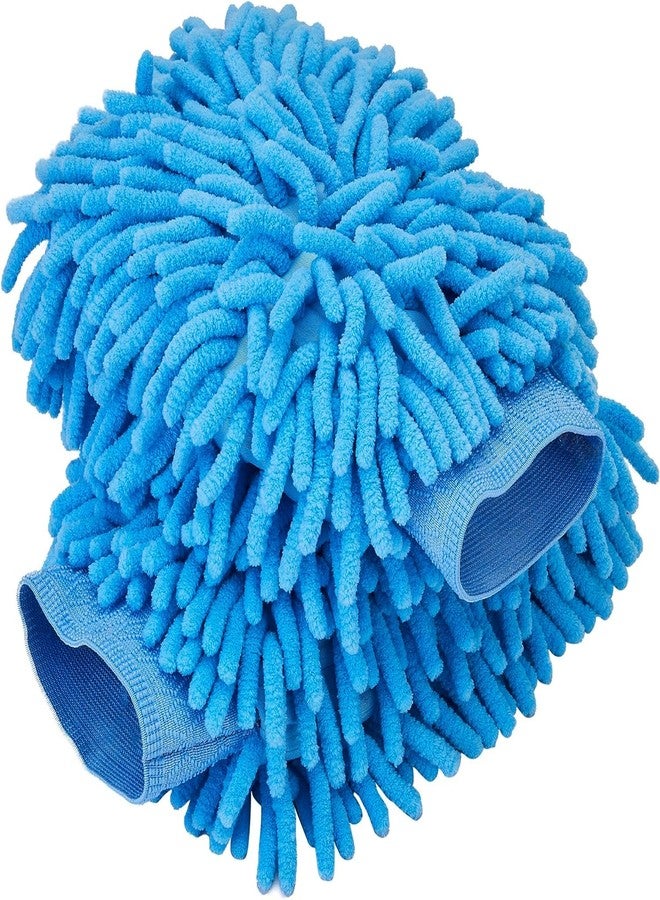 Dropware Large Microfiber Double Sided Dusting Cleaning Glove for Home Office Kitchen Hotel, Free Size, Multicolor - Pack of 2 - Image 1